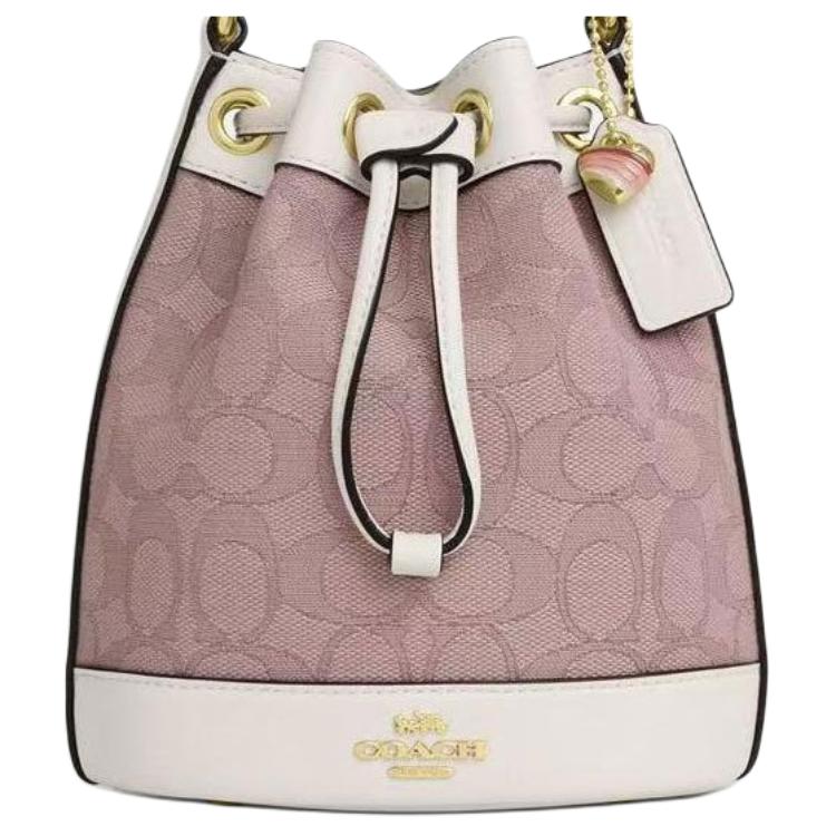Coach Qixi Festival Limited Dempsey 15 Bucket Bag With Detachable Shoulder Strap And Multi-Functional Pockets Women Handbags Pink CBS67-IMPIN