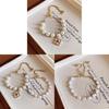 French Vintage Geometric Pearl Bracelet With Gold Plating For Womens Gift