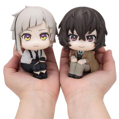 10cm Bungou Stray Dogs Anime Figure Look Up Nakajima Atsushi Action Version Dazai Osamu Figurine Collection Toys Q PVC Poseable Articulated Scale