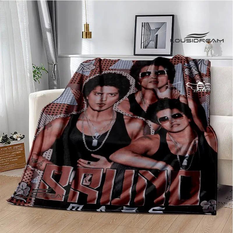 Singer Bruno Mars Printed Blanket Fashion Warm Blankets Flannel Soft And Comfortable Home Travel Blanket Birthday Gift