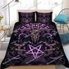 Skelett Ziege Satanisches Pentagramm 666 Bettwäsche-Set Stil Bettwäsche Weiche Baumwolle Wäsche Bett Studentenwohnheim Geschenk Heimtextilien963