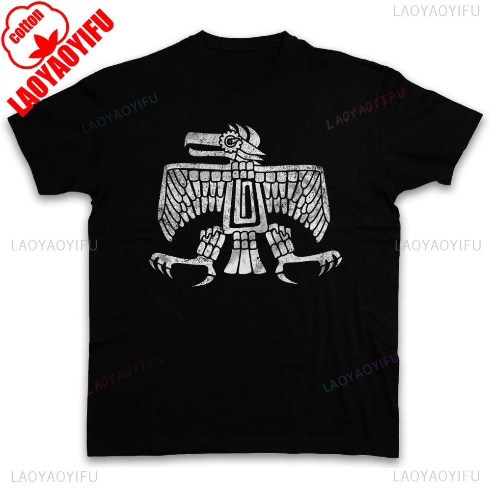 AZTEC EAGLE TSHIRT Indians Indian Sign Graphic Printed Tshirt Culture Civilization Mayans Religion Shirt Mens Summer Cotton Tee