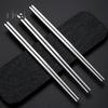 5 par pałeczek ze stali nierdzewnej o wysokiej twardości, wielokrotnego użytku, antypoślizgowe, lekkie, metalowe, domowe, odporne na ciepło, pałeczki do warzyw