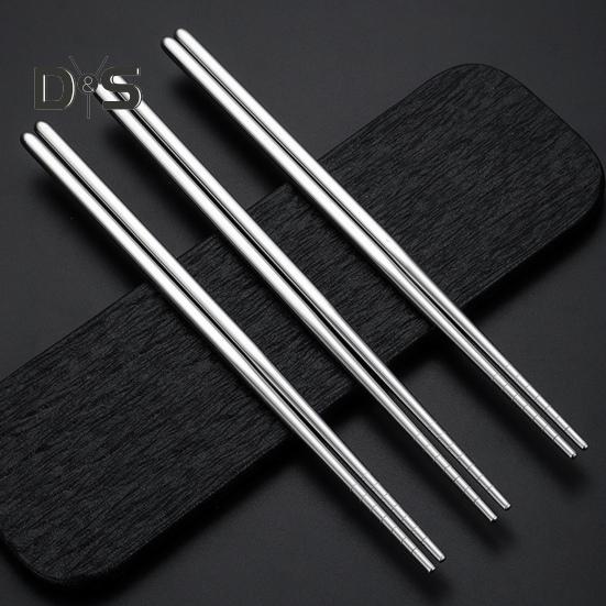 5 par pałeczek ze stali nierdzewnej o wysokiej twardości, wielokrotnego użytku, antypoślizgowe, lekkie, metalowe, domowe, odporne na ciepło, pałeczki do warzyw