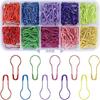 300/450Pcs Safety Pins with Storage Box Calabash Crochet Stitch Markers Knitting Crochet Locking Safety Pin Safety Pins Set