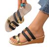 New Summer European American Style Open Toe Color Block Comfortable Outdoor Beach Slide Sandals