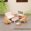 Miniature Living Room Set: Dollhouse Pretend Play Furniture for Kids