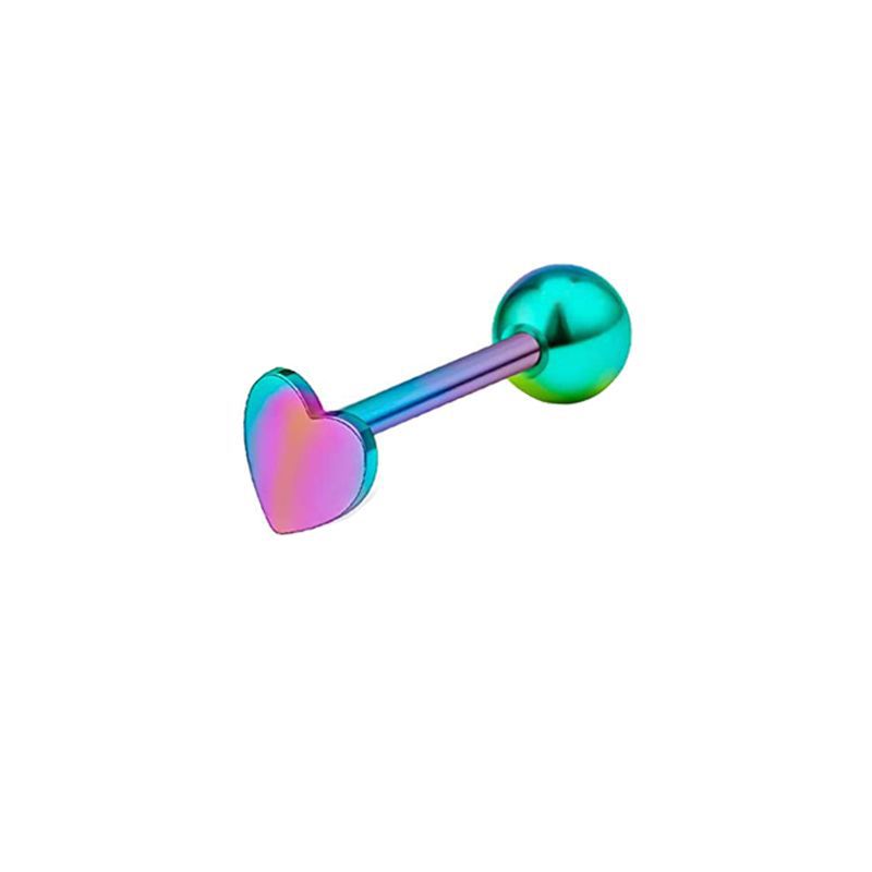 

1 шт. Прямий стрижень із нержавіючої сталі, 5-кольоровий молочний стрижень для цвяха з язиком. Кільце з язиком, ювелірні вироби для пірсингу