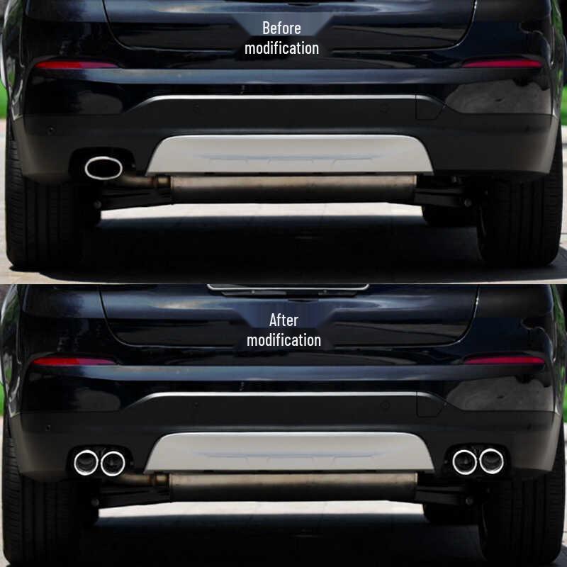 BMW X3/X4 Exhaust Modification: Dual Square Outlet Tailpipe F25/F26, Stainless Steel Carbon Fiber Tips