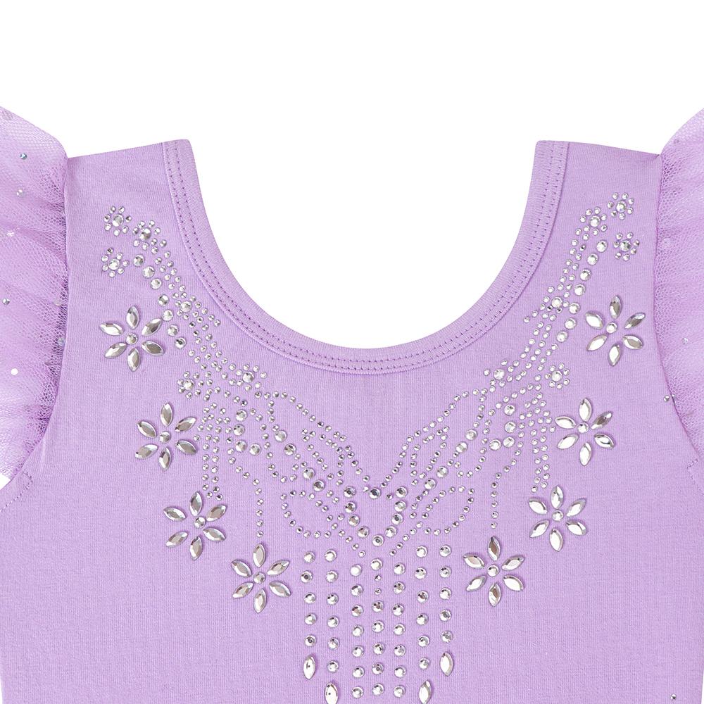 Girls Dance Leotards for Ballet Dress Shiny Tutu Skirted Leotard Gymnastics Bodysuit Ballet Wear Stage Performance Costume