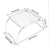 Folding BBQ Grill Rack Stainless Steel Foldable Stove Pot Rack Heat Resistance Baking Tray Bracket for Outdoor Camping Hiking