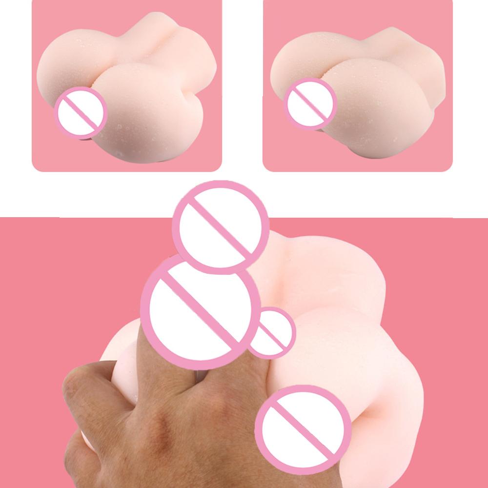Male Masturbator Cup Vagina Pussy Pocket Realistic Soft Silicone Erotic Adult Toys Buttock Inverted Sex Toy