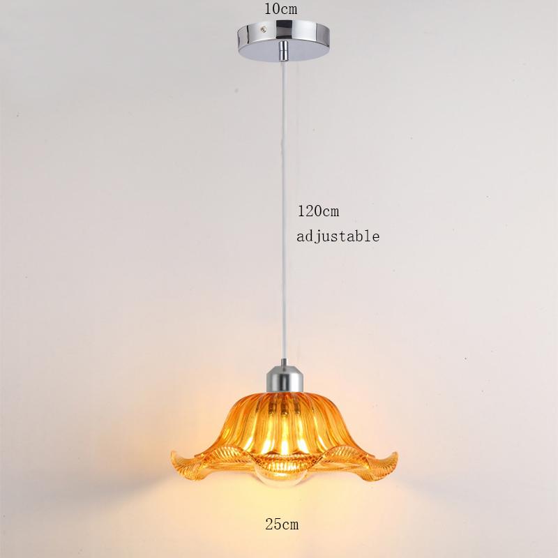 Green Glass Pendant Lamp Retro Drifting Window Bedhead Clothing Store Bar Creative LED Chandelier Home Decor Light Hanging Room