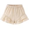 Minibala Girls' Combed Cotton Ruffle Shorts