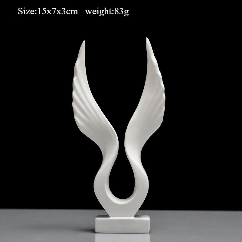 European Eagle/Angel Wing Statue Sculpture Figurine Resin Dapeng Spreading Collection Miniature for TV Cabinet Home Decoration