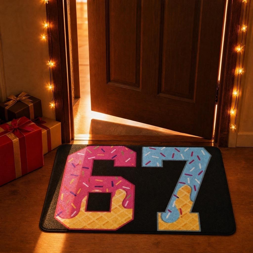 Festive Coir Door for Home Entrance, Holiday Decorative - Crisp