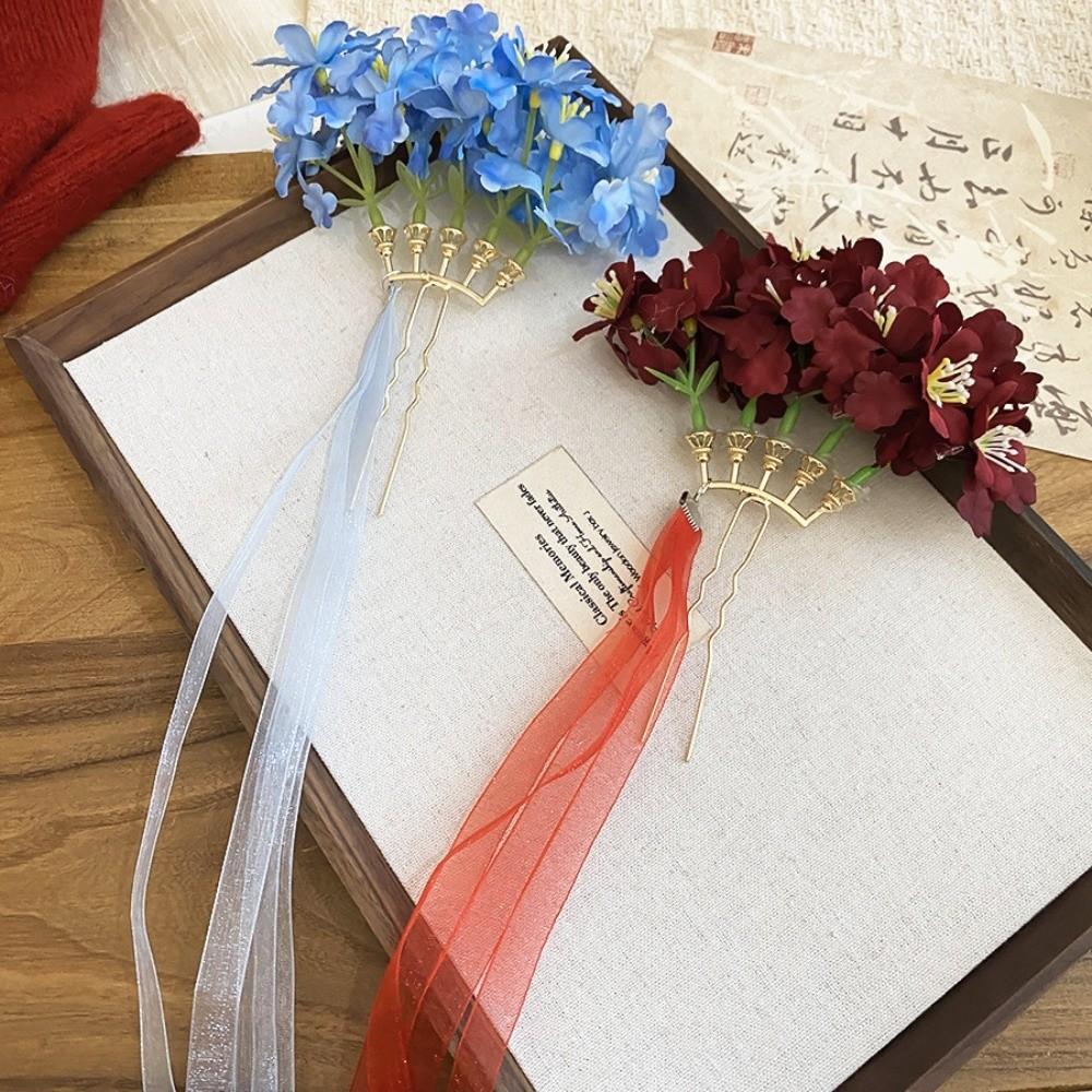 Bohemian Chinese Style Side Clip Fairy Thai Hair Fork Elegant Bride Hair Accessories  Bridesmaid