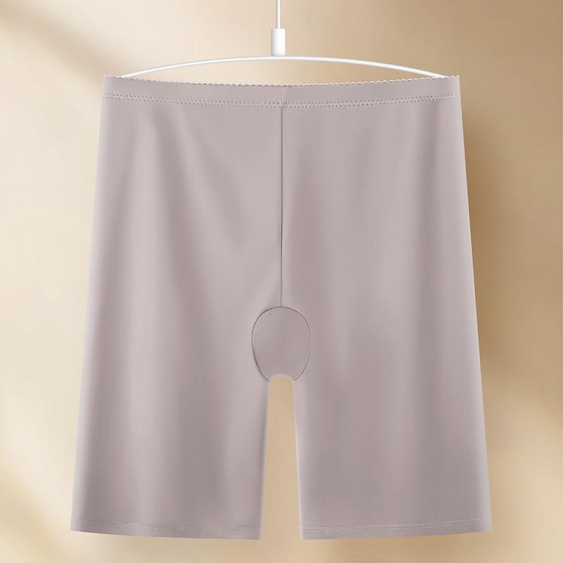 Plus Size Women's Summer Ice Silk Breathable Traceless Anti Slip High Waist Quarter Leggings