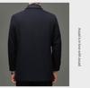 Hengyuanxiang Herren Quadratischer Kragen Mittellanger Wollmantel mit Abnehmbarem Daunenfutter - 2025 Herbst/Winter Warmer Windbreaker
