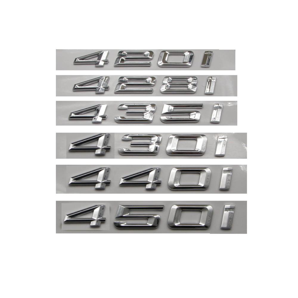 For BMW 4 Series Chrome 416i 418i 420i Trunk Symbols 423i 425i 428i 430i 434i 444i 445i 446i 447i 450i Emblems Badges Sticker DL8