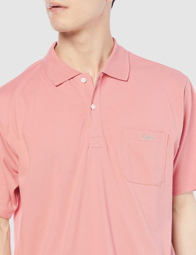 Lee Official Leesures Play POLO Size M T-Shirt, Pink,