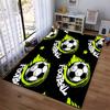 "Soccer Ball Green Graffiti Style Carpet for Living Room Decor" Suitable for use as an anti-slip for living room bedroom sofas
