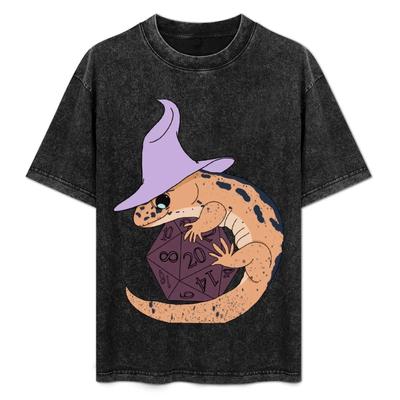 DnD Zauberer Eidechse- Perfekt Lila T-Shirt Essential T-Shirt Anime Kleidung Schwergewicht T-Shirts für Männer
