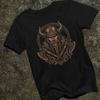 Viking Warrior Women Men T Shirts with Algiz Protection Rune Norse Mythology Tees Nordic Berserker Graphic Tops