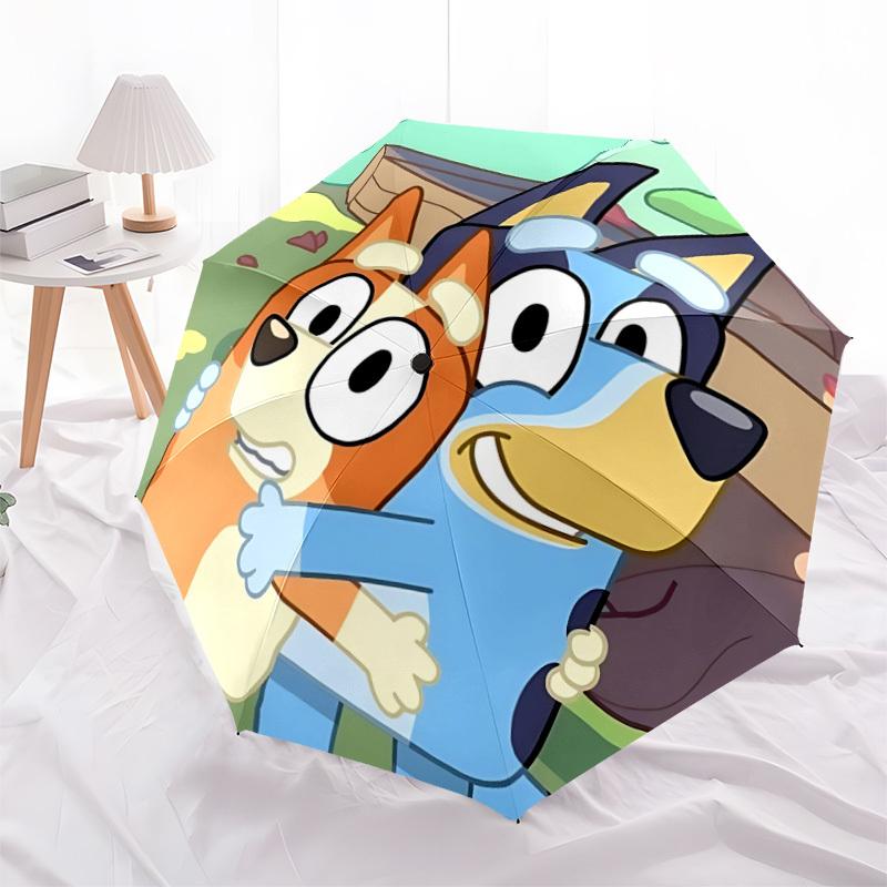 1pc Bluey Dogs Open/Close Folding Umbrella - Raining Gear for Travel Umbrella, All- Portable Umbrella for & Men 8-Rib yy251229048