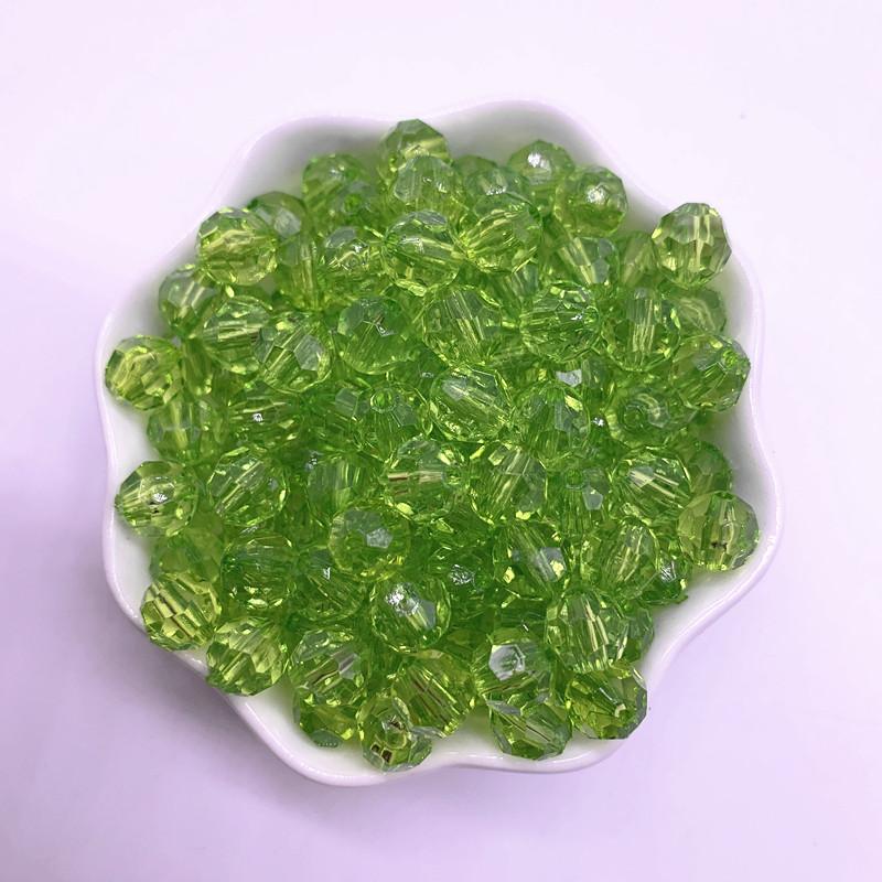 New 6/8/10mm Transparent Faceted Ball Acrylic Beads Loose Spacer Beads for Jewellery Making DIY Bracelet Accessories