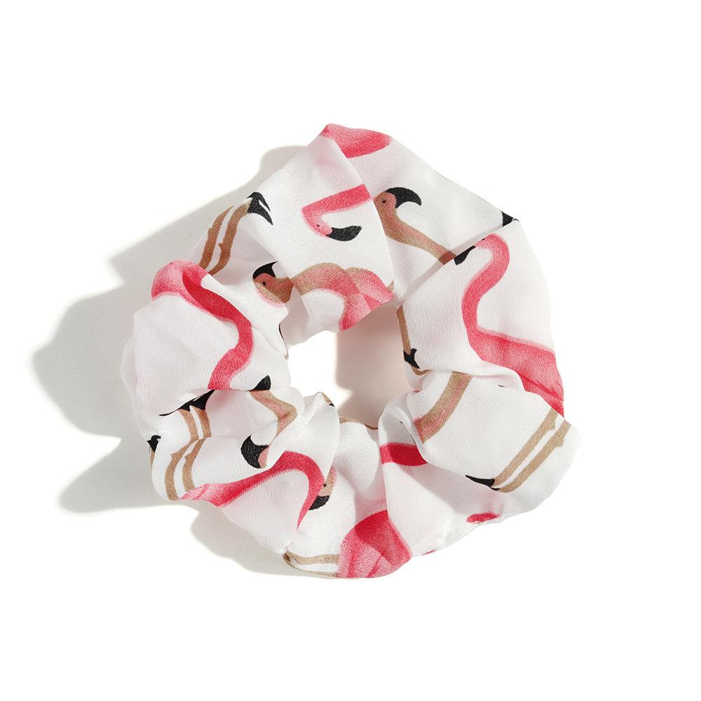 Leopard Print Hair Band Bohemian Large Intestine Band Small Fresh Commuter Rubber Band Flower Print Head Band Head Rope