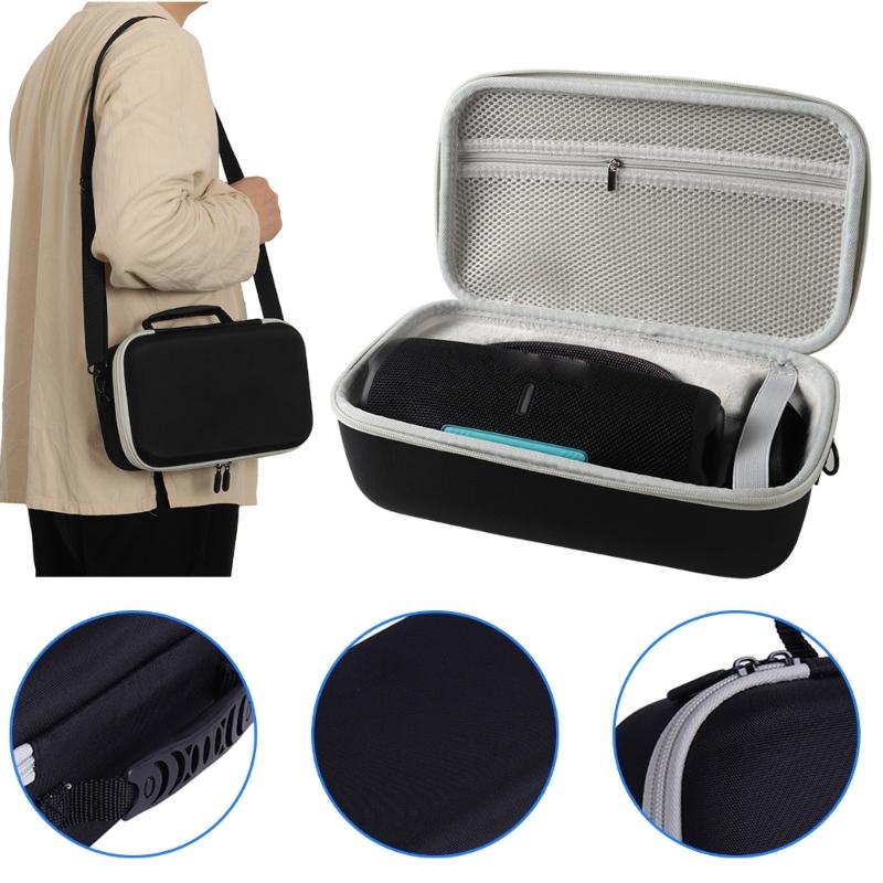 Portable EVA Storage Bag For Charge6 Speaker Carrying Case Hard Shell Travel Pouch With Dustproof Features Easy Access