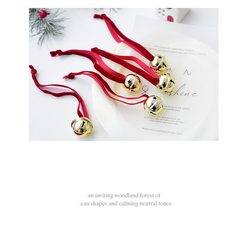 1 Set Glockenanhänger Weihnachten Eisen Glocken Ornamente Set mit 6 Rot Hängende Dekoration Vielseitige Festliche Glocke Weihnachtsdeko