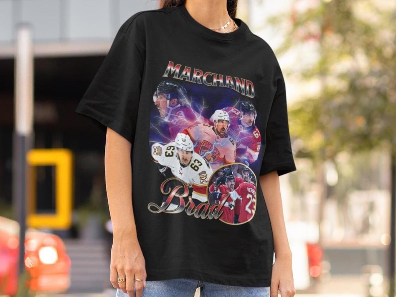 Brad Marchand Shirt Vintage 90s Florida Panthers NHL Hockey Design Retro Bootleg Gift Classic Graphic Tee Unisex T-Shirt Limited Edition 3XL