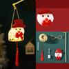 Handheld Christmas Bamboo Lantern Light-emitting Handmade Woven Lamp  Decoration