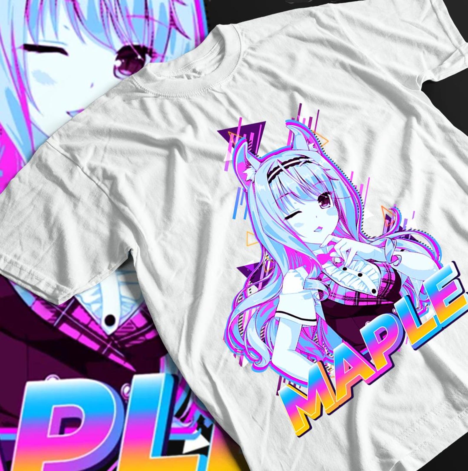 Unisex Maple Retro Aesthetic,Anime Shirt,Anime Aesthetic,Catgirl Shirt,Cute kawaii,japan,kemonomimi Shirt XL