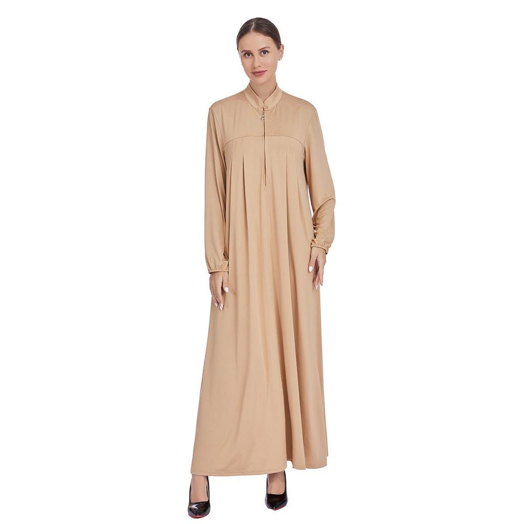 Women's Fashion Loose Fit Stand-Up Collar Dress for Middle East and Southeast Asia Markets