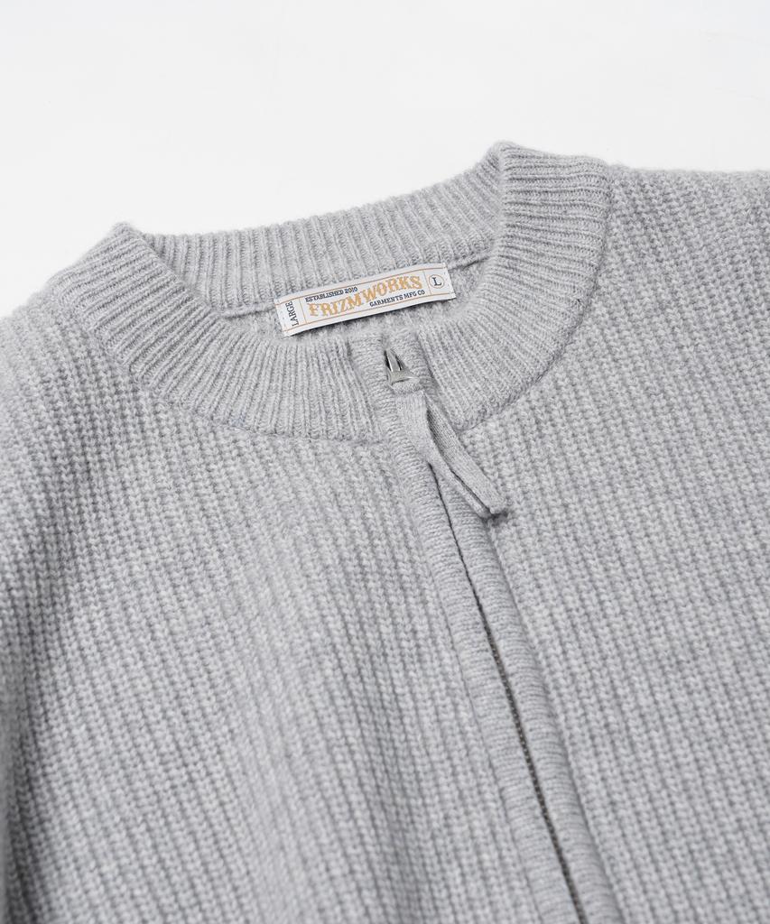 Frizmworks Wool Deck Zip Up Cardigan _ Light Gray
