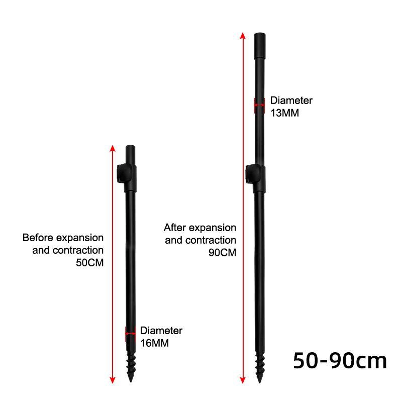

1Pc Carp Fishing Bank Sticks Aluminium Adjustable Telescopic Banksticks Fishing Rod Pod Support Fishing Accessories 50-90cm