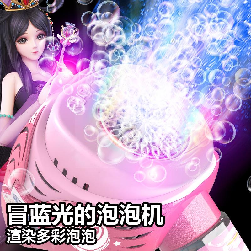 Ye Luoli Automatic Handheld Bubble Internet Celebrity Charging Bubble Machine Summer Glow Blowing Bubble Play