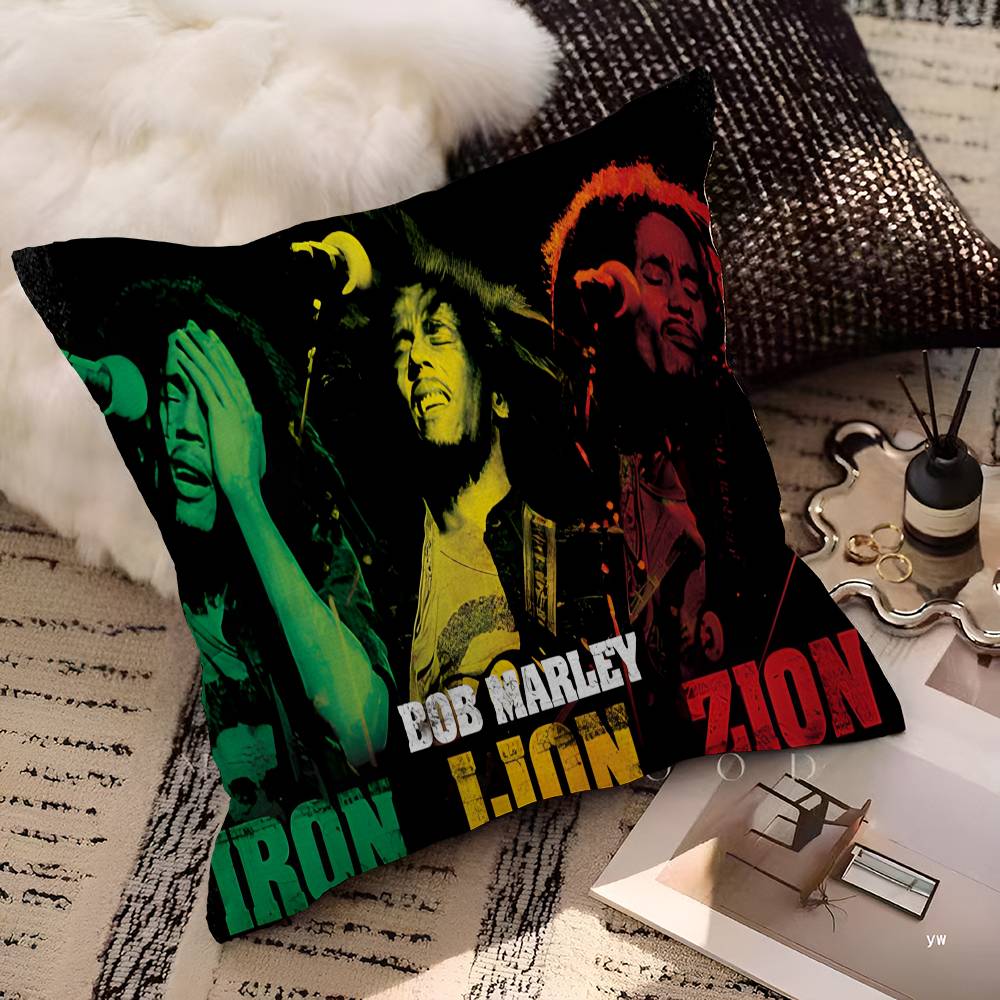 Bob Marley Reggae Music Cushion Cover Polyester Sofa Cushions Decorative Throw Pillows Home Decoration Pillowcover