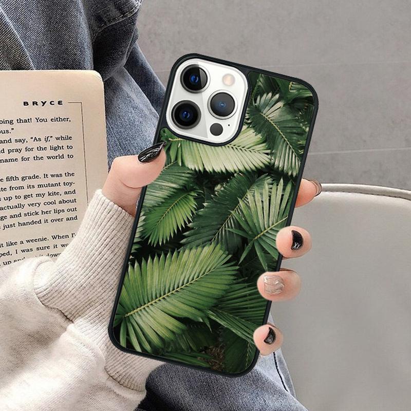 Tropical Palm Tree Banana Leaf Phone Case for iPhone 17 Air 16 16e 15 Plus for Apple 13 11 12 14 Pro Max Cover coque