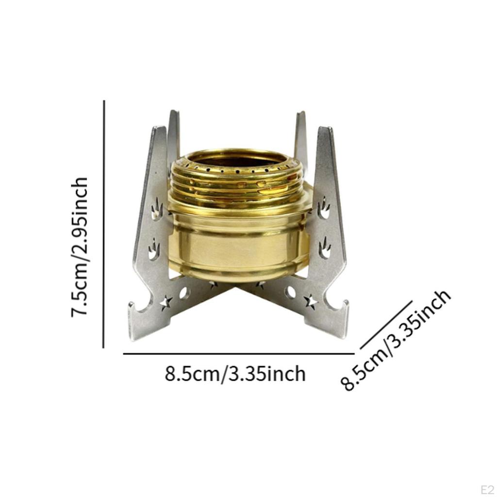 Alcohol Furnace Camp Sturdy Mini with Stainless Steel Rack Spirit Burner for Fishing