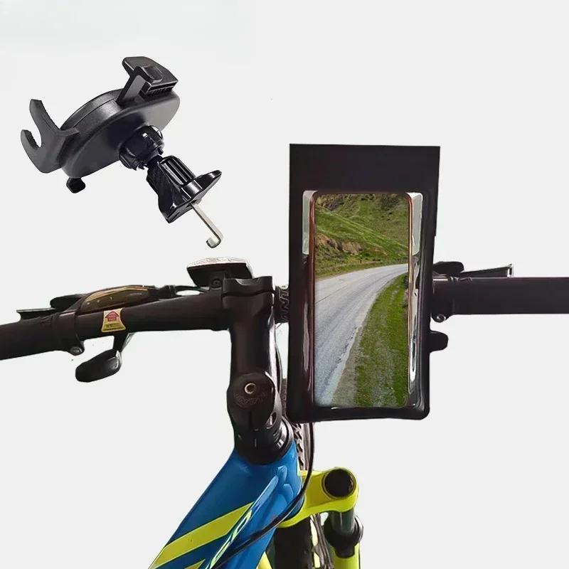Bicycle Motorcycle Handle Installation 360° Rotation Waterproof TPU Touch Screen Phone Holder for 6.5 inch Smartphone Bike Mount