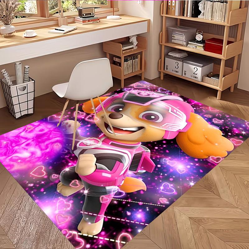 PAW Patrol Print Rug, Washable Floor Carpet, For Entryway Dorm Laundry Room Office Study, Home Decor Birthday Christmas Gift