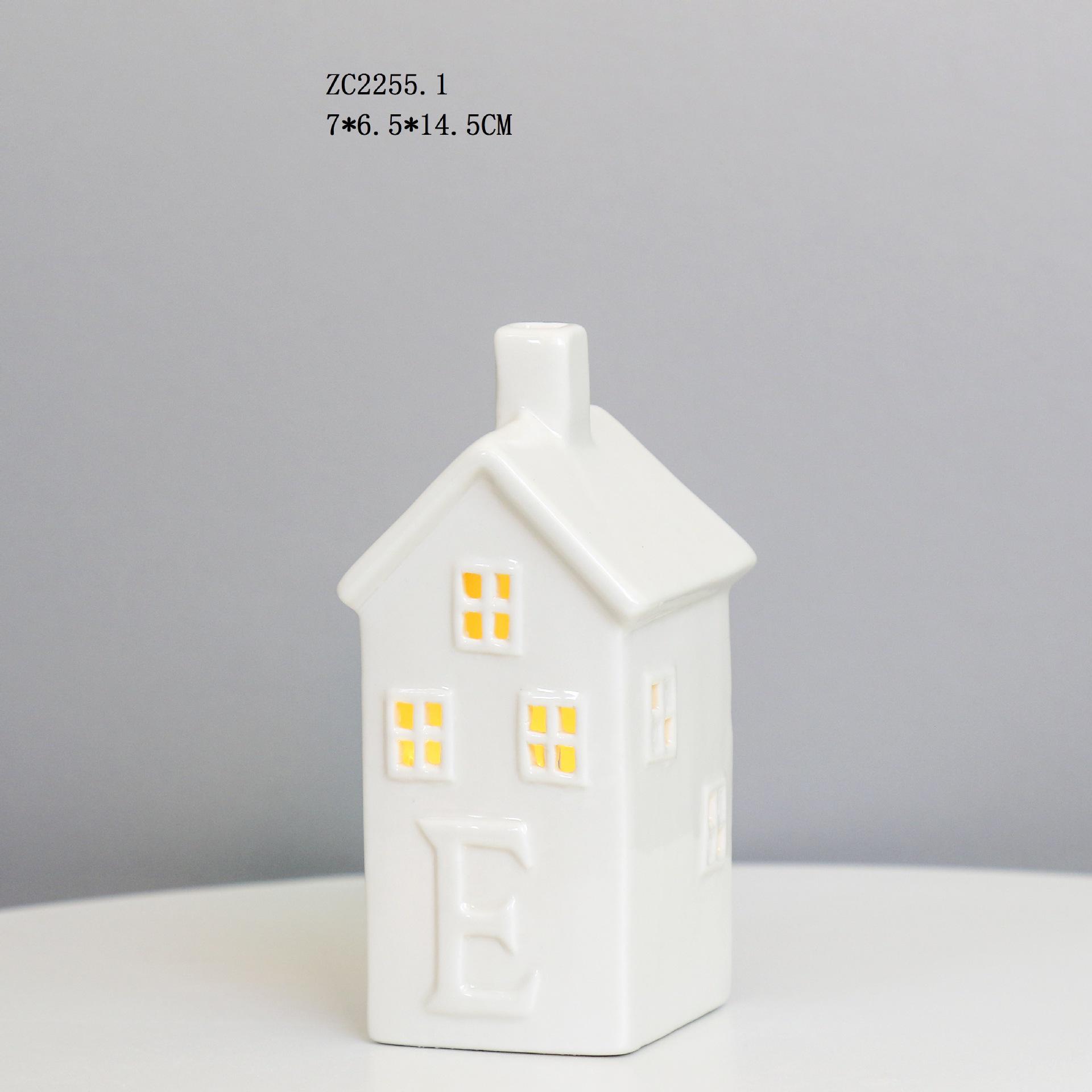 

Керамическое рождественское светодиодное украшение в скандинавском стиле для домашнего декора Glazed White