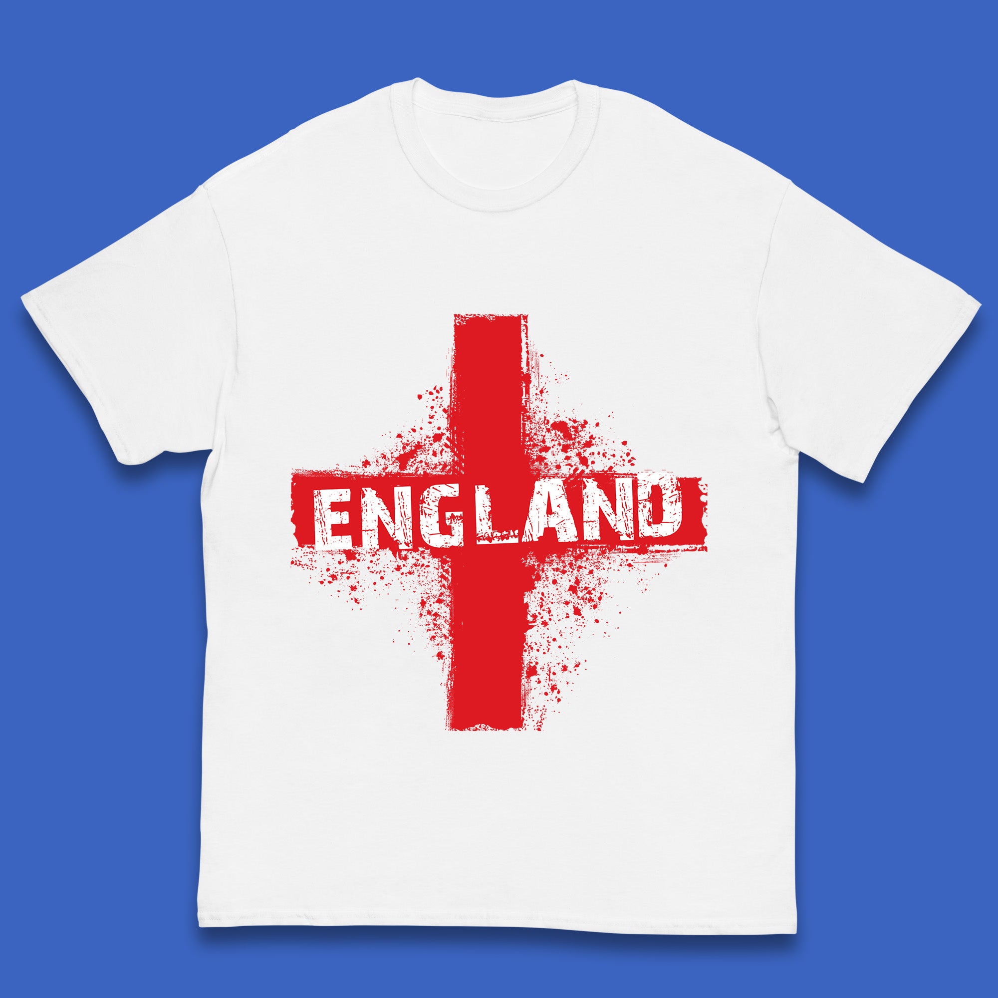 Grunge Flag of England Printed Children s T-Shirt 120