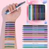 CMAADU 12pcs Waterproof Eyeliner Pencil Set - Sweat-Resistant, Transfer-Proof, Shimmering Multi-Color Eyeshadow & Highlighter Kit for Beginners