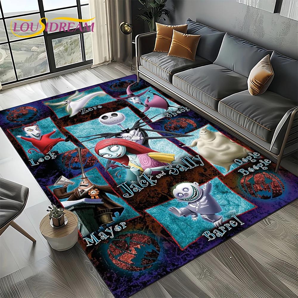 The Nightmare Before Christmas Cartoon Carpet Rug for Bedroom Living Room Home Sofa Decoration,kids Large Decor Floor Mat Gift