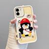 KEYSION Cartoon Cute Plush Embroidery Case for Redmi A2 A1 with Lanyard Silicone Shockproof Phone Cover for Xiaomi Redmi A1 A2